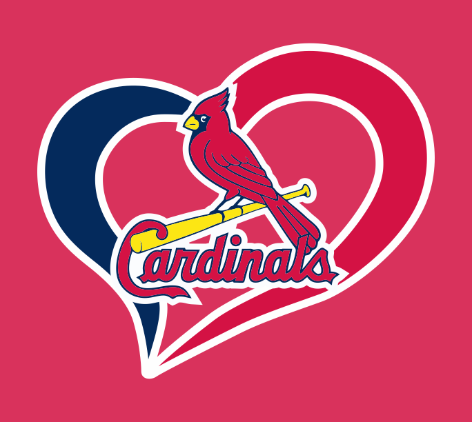 St. Louis Cardinals Heart Logo vinyl decal